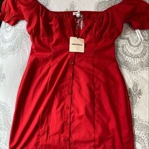 Red Superdown Mini-dress NWT